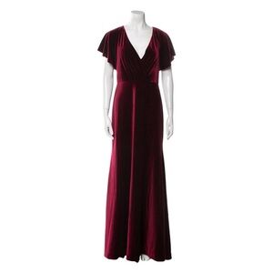 Jenny Yoo Velvet Ellis Dress - Dark Berry - NWOT - Size 10